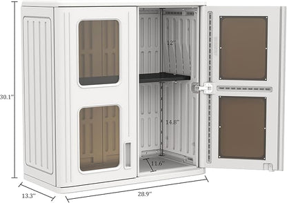 Outdoor Storage Cabinet Waterproof, Resin Garage and Laundry Room Wall Mounted - Image 4