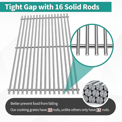 Stainless Steel Genesis II Grill Grates for Weber Genesis 2 Grill Parts Porcelain Enameled Flavorizer Bars Heat Deflector for Weber Genesis II E-410 S-410 II LX E-435 S-435 E-440 S-440 GS4