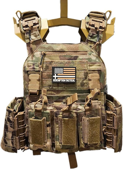 Redemption Crusader 2.0 Molle Quick Release Buckles Airsoft Vest With Adjustable Size Sides And Triple Pouch