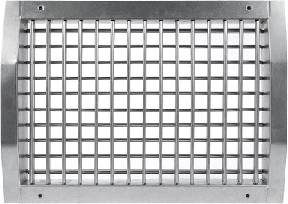 Repa Market 13" x 9" Inch Air Exhaust Grille for Round Ducts - 2 Adjustable Louvre Blades - Galvanized Air Supply Vent Cover - Side Fit Round Surface Canal Ducting from 19.68" to 35.43" Inches