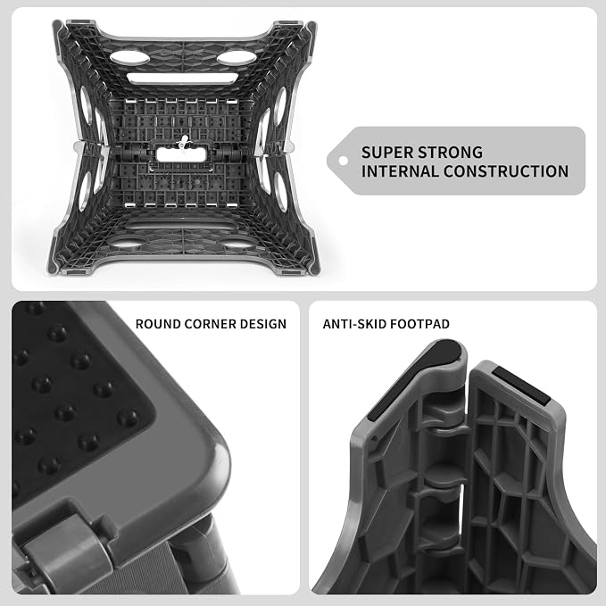Delxo Folding Step Stool 13 Inch, 300 Lbs Step Stool - Image 6