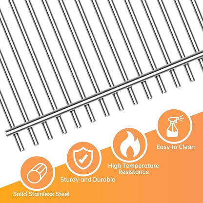 Grill Grate and Flavorizer Bars Heat Deflector Grill Parts for Weber Genesis 2 GS4 Grates 66089, 66097, 66041, 66033, 66796, Weber Genesis II E-410, E-435, S-435, SE-410, Porcelain Steel