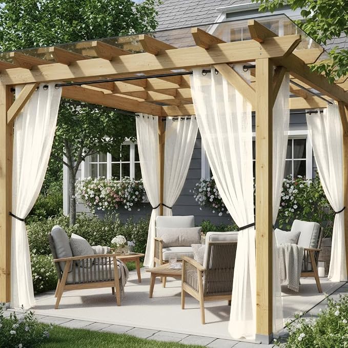Semi Voile Sheer Outdoor Curtains - Image 8