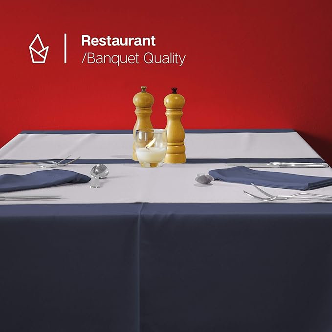 Gee Di Moda Rectangle Tablecloth - 60 x 102 Inch Hunter Green Table Cloth for 6 Foot Rectangle Tables - Heavy Duty Washable Fabric - for Holiday Party, Dinner, Weddings, Baby Shower & Events