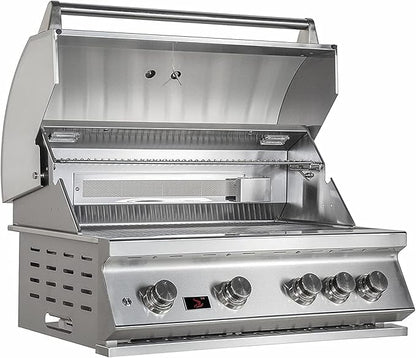 Whistler 34-inch Built-in 4-Burner Natural Gas Grill with Rear Infrared Burner & Grill Lights