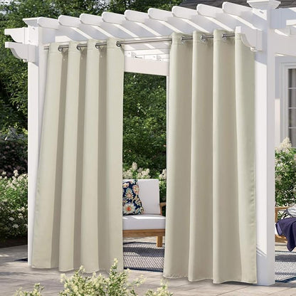 NICETOWN Patio Privacy Screen 72 inch Long, Outdoor Waterproof Curtain by NICETOWN