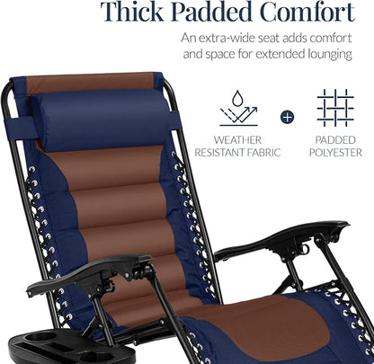 Best Choice Products Oversized Padded Zero Gravity Chair, Folding Outdoor Patio - Image 5