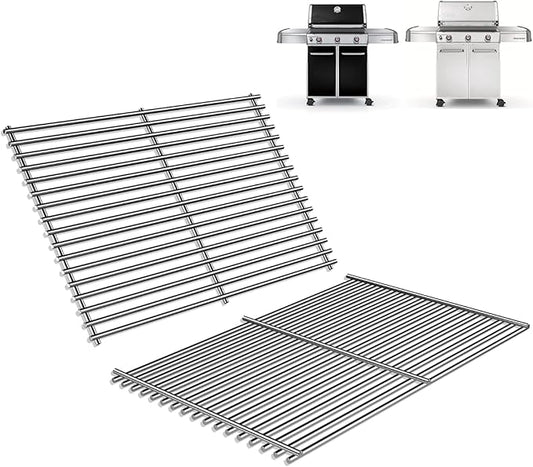 4 Burner Genesis II Grill Grates for Weber Genesis 2 GS4 E-310 E-330 E-315 E-325 S-345 Grill Replacement Parts, for Weber Genesis II/ II LX300 Series S-310 II S-335 II SE-335 II 66095 66802 Grates