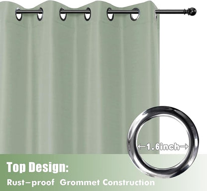 Outdoor Curtains for Patio Waterproof 6 Pcs 54x84 Inch Sage Green | Outsides - Image 4