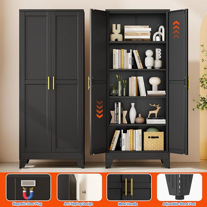 GAIOUS 71''Tall Metal Garage Storage Cabinet, File Cabinet - Image 7