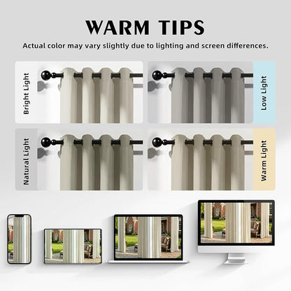 Set of 6 Outdoor Curtains for Patio Waterproof, Breathable Grommet Panels for - Image 5