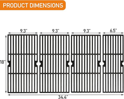 Hisencn Grill Grates 18 Inch for Charbroil 463244819 463276517 463245917 463276617, Grill Grates Replacement Parts for Char-Broil 463277918 466245917 463274719, G470-0003-W1 G470-0002-W1