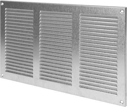 Repa Market 12x8 Inch Air Vent Cover/Galvanized Steel Louvered Grill Cover with Mesh Screen/Wall or Ceiling Vent/Durable Flush Mount HVAC Register for Indoor and Outdoor Ventilation