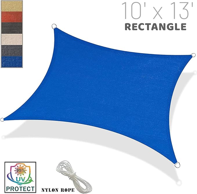 SUNNY GUARD 12' x 12' x 12' Triangle Shade Sail 95% UV Block Outdoor Canopy | - Image 7