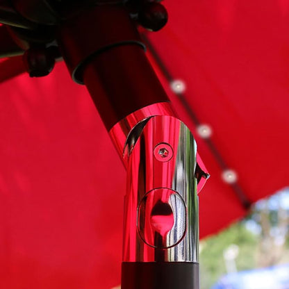 Sunnyglade 9' Solar LED Patio Umbrella, 8 Ribs, Tilt & Crank | 9Ft Patio - Image 3