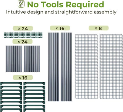 Ohuhu Plant Greenhouse Shelves 4 Tier 2 Pack Extra-Wide Stable Green House - Image 9