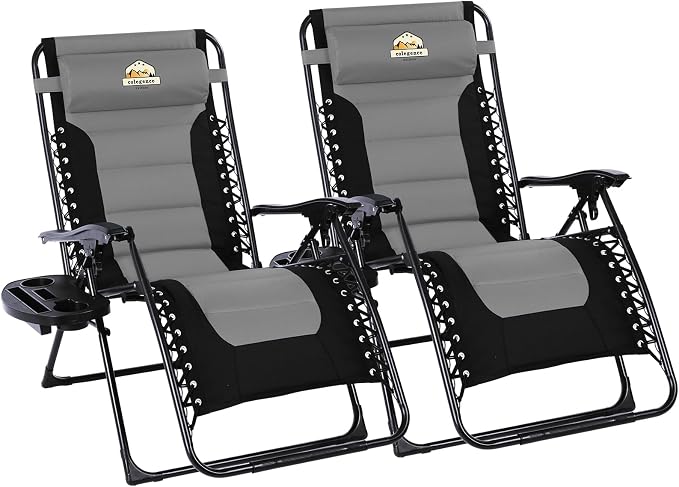 Colegence Oversized Padded Zero Gravity Chairs, 0-170° lock, removable side by ColegenceOutdoor