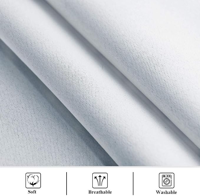Outdoor Curtains for Patio W70 x L95 Inch Greyish White, 1 Panel | Thick Fabric - Image 6