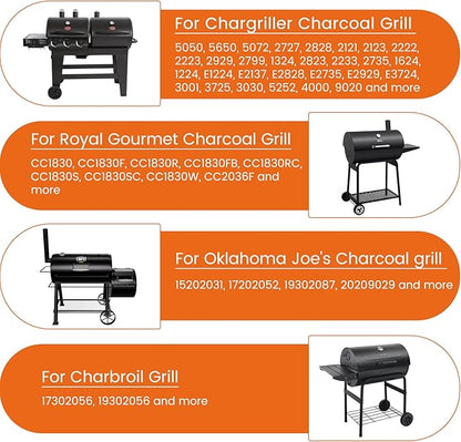 Adjustable Ash Pan for Chargriller Charbroil Grill Charcoal Tray Metal Ash Drip Trays Catcher 23.62" to 35.43" 1224 1324 2121 Fire Grate for Oklahoma Joe Royal Gourmet Replacement Parts
