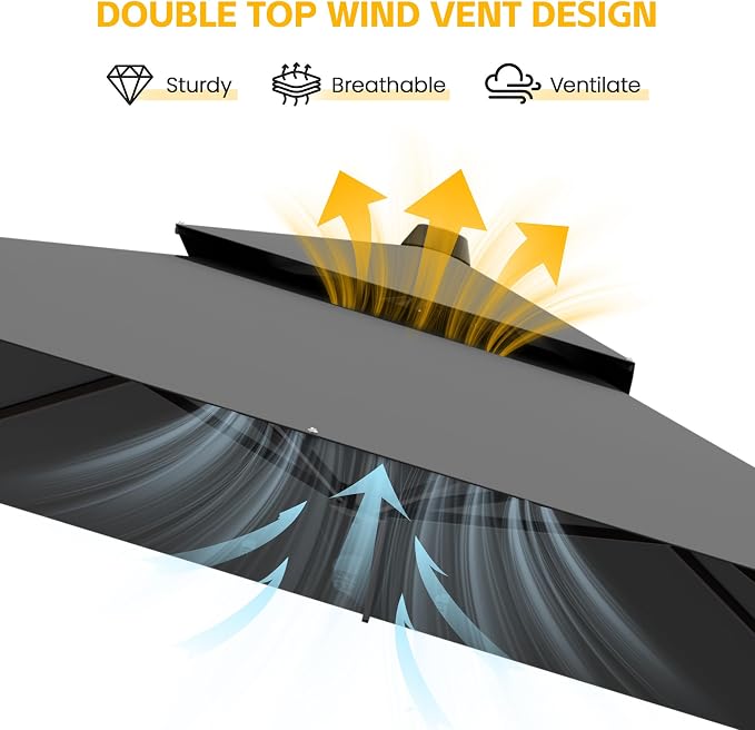 9x12 FT Patio Cantilever Umbrella - Image 7