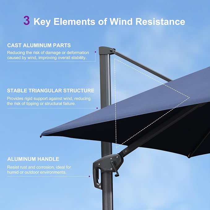 PURPLE LEAF Cantilever Umbrella - Image 9