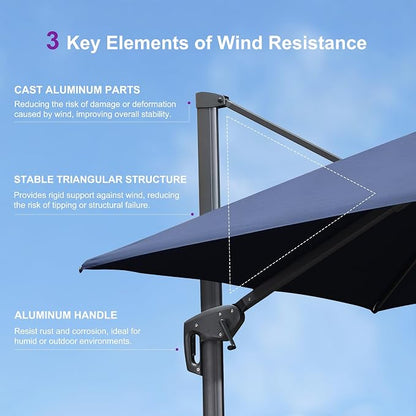 PURPLE LEAF Cantilever Umbrella - Image 9