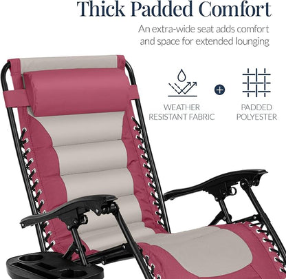Best Choice Products Oversized Padded Zero Gravity Chair, Folding Outdoor Patio - Image 5