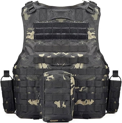 YAKEDA Adjustable Tactical Airsoft Training Vest | Camping, Fishing, Hunting,Gift for Halloween and New Year