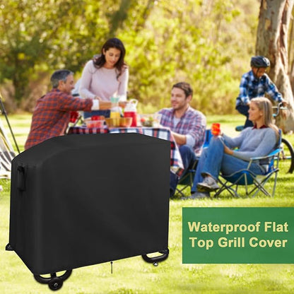 42 in Flat Top Grill Cover Waterproof for Cuisinart Flat Top 2 Burner Griddle CGG-0028, 42 inch Weatherproof Cover for Outdoor Griddle, Waterproof Propane griddles Covers for Gas Grill