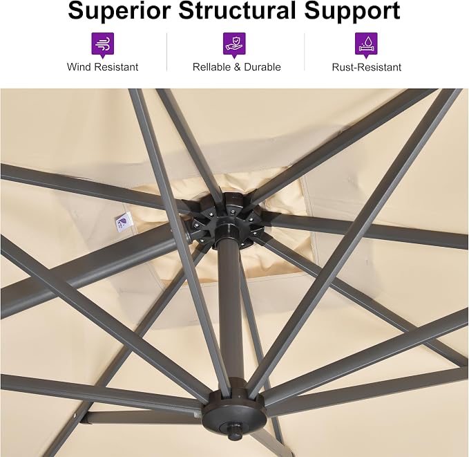 PURPLE LEAF Outdoor Umbrella - Image 6
