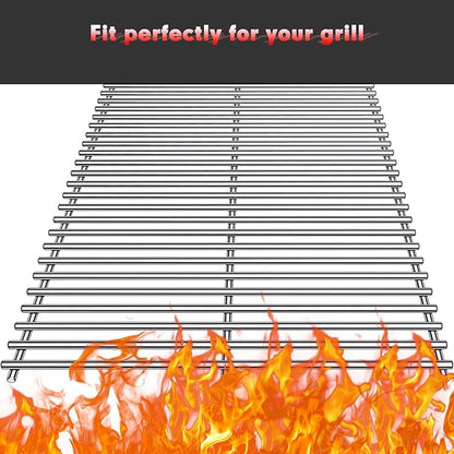 BBQ Grill Grates Replacement for Cuisinart Gas Grill CGG-200, CGG-220, CGG-240, Stainless Steel Cooking Grate Grids Gas Grill Parts Accessories 18 Inch for All Foods Portable Gas Grillls