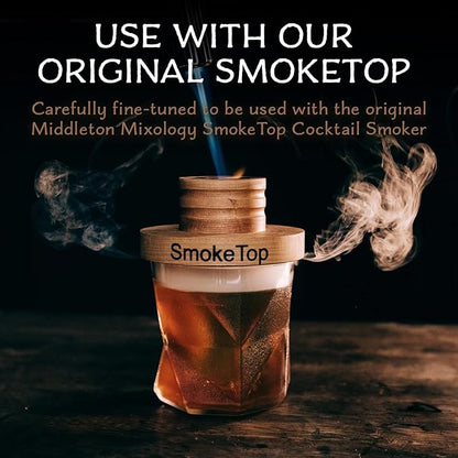 SmokeTop 4oz Bag - Cocktail Smoker Chips for Old Fashioned Cocktails, Whiskey, & Bourbon - by Middleton Mixology Made in The USA (800 uses) (Oak)
