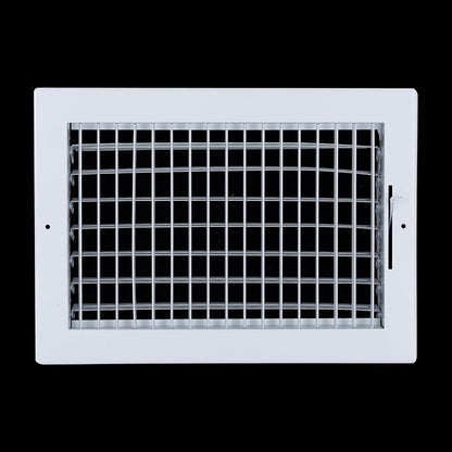 Fits 12x8 Duct Opening Steel Adjustable Air Supply Grille by Handua | Register Vent Cover Grill for Sidewall and Ceiling | White | Outer Dimensions: 13.75" X 9.75"