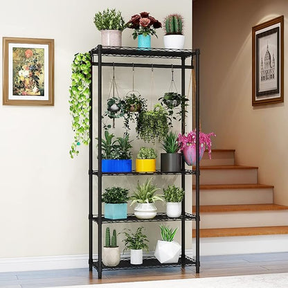 Xiofio Plant Shelf for Indoor Plants Outdoor, Metal Plant Stand, Tier Plant - Image 3