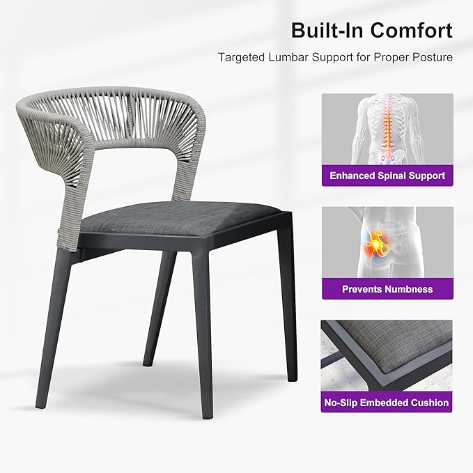 PURPLE LEAF 9 Pieces Outdoor Dining Set Patio Table and Chairs Set Aluminum Wicker Rattan Patio Furniture Set for Lawn Garden Porch Beige Marble Color Outdoor Set
