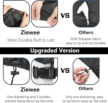 Patio Furniture Covers Outdoor Table Cover Waterproof Rectangular 420D Garden Dining Table Cover Wind Dust Proof Anti-UV Patio Sectional Couch Cover Table and Chair Set Covers 74"Lx47"Wx28"H Black