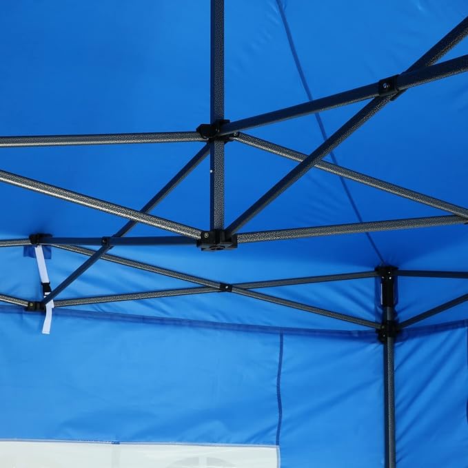 COBIZI 10x10 Pop Up Canopy Tent 10x10 Canopy with 4 Sidewalls Waterproof Heavy Duty Commercial Canopy Tent for Parties Outdoor Garden Gazebo, Carry Bag with Wheel(10x10ft, Black)