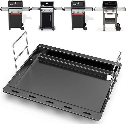 Utheer Ceramic Full Size Griddle Insert for Weber Spirit I & II 200 Series E-210 E-220 S-210 S-220, Spirit 200/300 (2025), Replacement for Weber 7637– Nonstick, Easy Clean, Even Heat for Outdoor BBQ