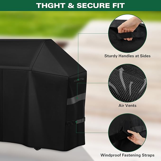 Heavy Duty 600D Grill Cover Fit for 61527 Napoleon 425 Series Grill and Fits 61427 Napoleon 525 Series Rogue Grill Accessories