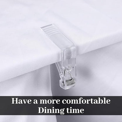 48 Pieces Clear Tablecloth Clips Plastic Loaded Table Cover Holder Clamps Table Cover Clips for Easter Party Birthday Wedding Dinging Camping Picnic Indoor and Outdoor Tablecloth Fix