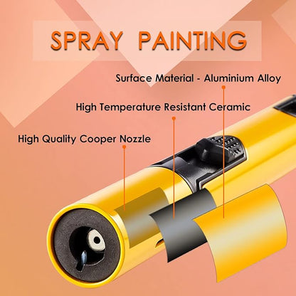 Urgrette 4 Pack Spring Colors Torch Lighter, 6-inch Refillable Pen Lighters Jet Flame Butane Lighters for Grill BBQ Candlek Camping (Gas Not Included)