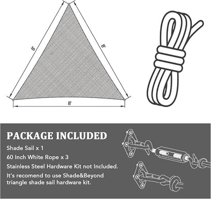 Shade&Beyond Custom Sun Shade Sail 13'x18'x22.2' Triangle Sun Sail Shades Patio - Image 7