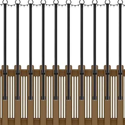 10 Pack String Light Poles,5Ft Metal Poles for Outdoor String Lights,Outdoor Light Poles with Post,Poles/Stand for Outside,Patio,Deck,Backyard,Garden Wedding,Party