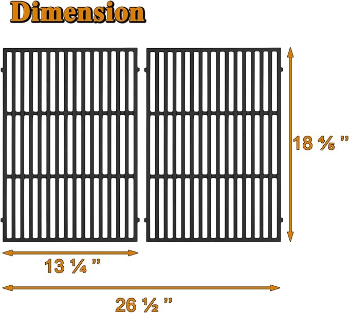 66095 Genesis II E-310 Grill Grates Replacement Parts for Weber Genesis II E-335 II E-315 II E335 II E-330 II S-335 II SE-310 II S-345 II SE-345 II SE-330 II 300 Series GS4 66802 Cooking Grates
