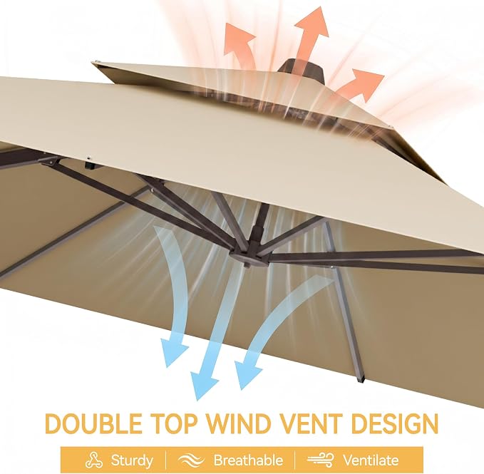 10x13 FT Patio Cantilever Umbrella - Image 7