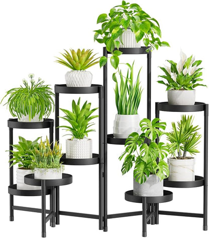 iDavosic.ly Plant Stand Indoor Outdoor, 10 Tier Metal Corner Shelf, Folding by iDavosicly