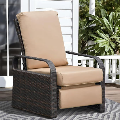 Outdoor Wicker Recliner Chair - Image 8