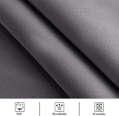 Extra Wide Outdoor Curtains W70 x L84 Inch Grey, 1 Panel | Outdoor Patio - Image 7