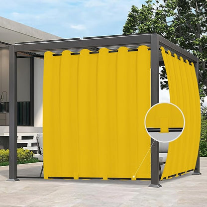 Easy-Going Outdoor Curtains for Patio 1 Panel, 110x108 inch, Weatherproof by Easy-Going