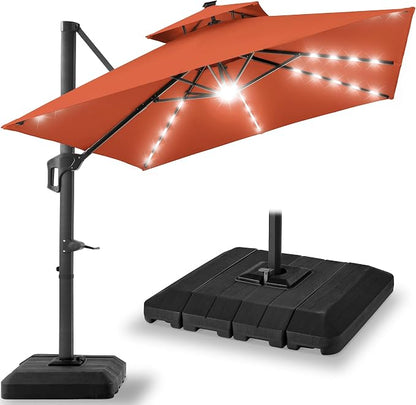 Best Choice Products 10x10ft Cantilever Patio Umbrella w/Base Included by Unknown